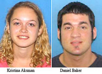 fot. State Police/ Kristina Aksamn i Daniel Baker są poszukiwani przez policję 