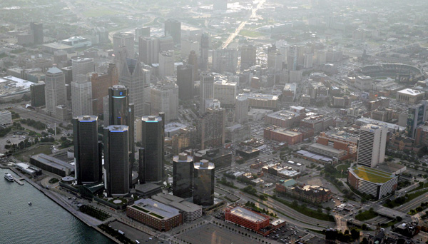 Detroit, niegdyś czwarte miasto co do wielkości w USA, dziś ma mniej niż 700 tys. mieszkańców fot. Jeff Kowalsky/PAP/EPA