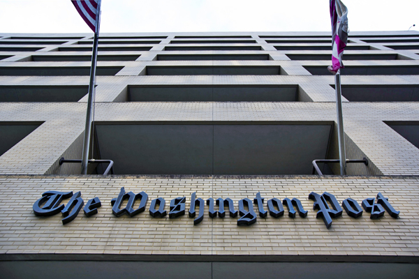 Budynek Washington Post w Waszyngtonie fot. Jim Lo Scalzo/PAP/EPA
