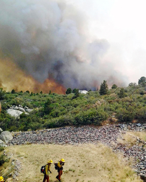 Pożar rozpoczął się 28 czerwca 2013 r. od uderzenia pioruna fot. U.S. Department of Agriculture