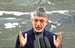 Hamid Karzaj, prezydent Afganistanu fot.S. Sabawoon/PAP/EPA