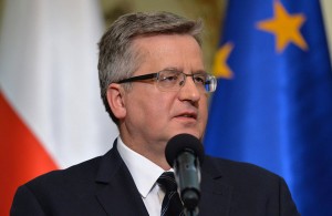 Polish president Bronislaw Komorowski fot.Radek Pietruszka/PAP/EPA
