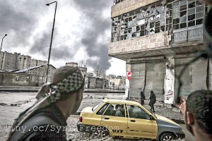Zniszczone wojną domową ulice miasta Aleppo w Syrii fot.Freedom House/Flickr