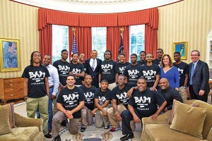 Uczestnicy programu BAM z Chicago podczas spotkania z prezydentem Barackiem Obamą w Białym Domu fot.Facebook
