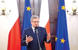 Prezydent Bronisław Komorowski fot.Jacek Turczyk/PAP/EPA