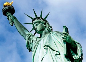 Statua Wolności w Nowym Jorku fot.Peter Foley/PAP/EPA