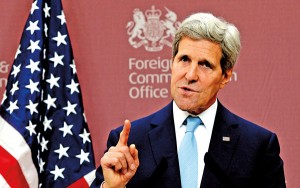 Sekretarz stanu John Kerry fot.Andy Rain/PAP/EPA