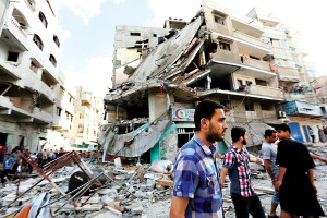 Gaza po ataku Izraela fot.Mohammed Saber/EPA