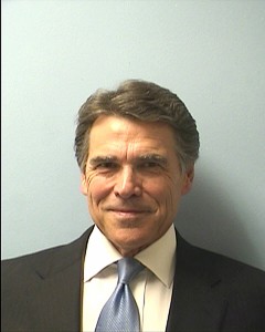 Mugshot gubernatora Ricka Perry fot.Travis County Sheriff's Office/Handout/EPA