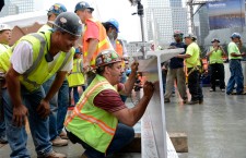 The Final Steel beam is lifted to the top of 4 World Trade Center