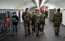 French soldiers patrol in Paris