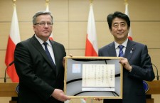 Polish President Bronislaw Komorowski visits Japan
