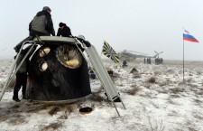 Soyuz lands with ISS crew