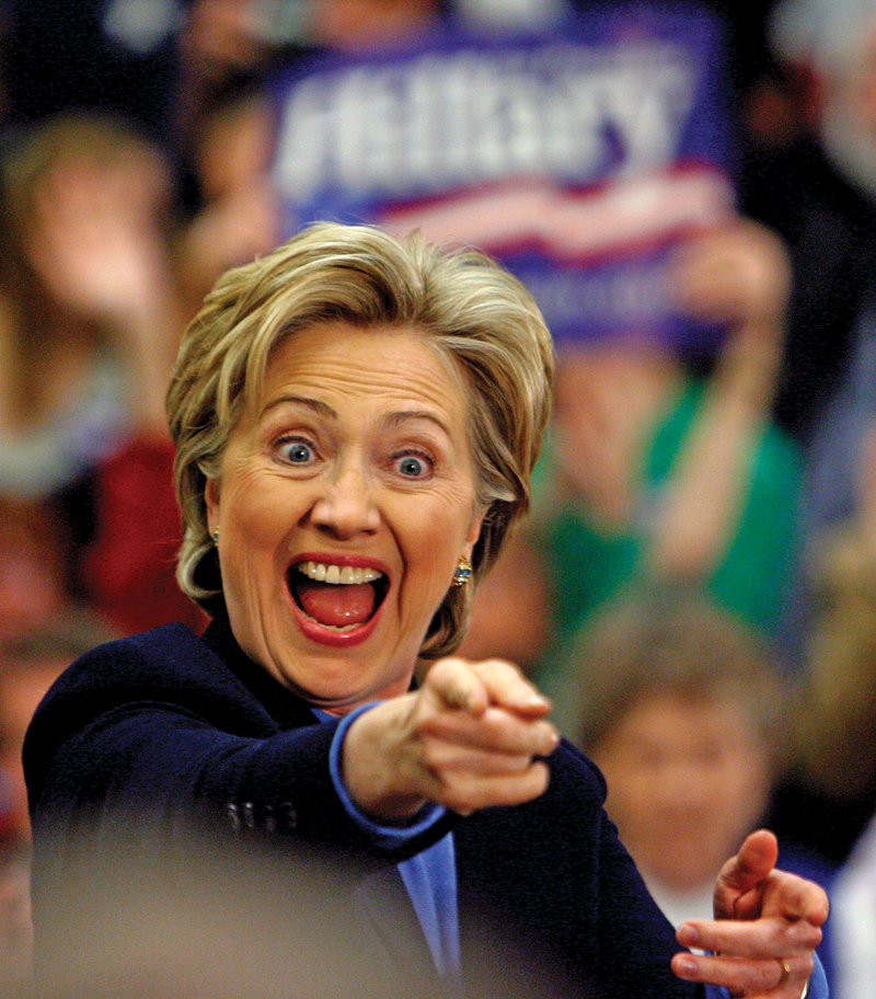 Hillary Clinton podczas kampanii w 2008 roku fot.Larry W. Smith/EPA