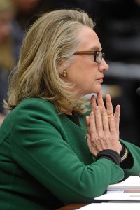 Hillary Clinton podczas przesłuchań w sprawie ataku na ambasadę USA w Bengazi w Libii, w 2008 roku fot.Michael Reynolds/EPA