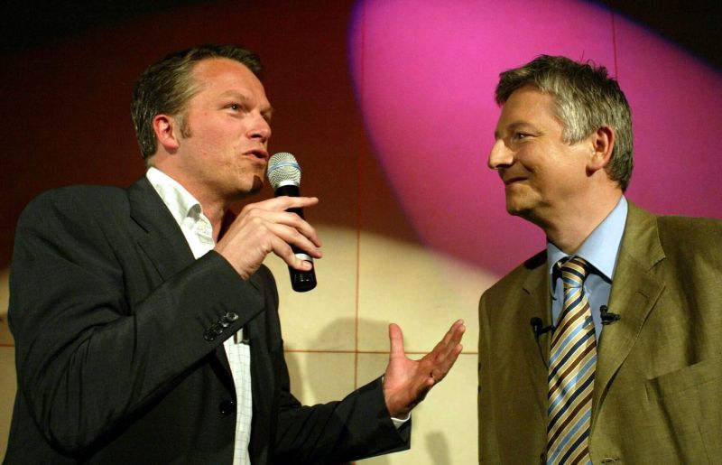 Steve Stevaert (po prawej), były lider flamandzkiej Partii Socjalistycznej Inaczej. fot.Yves Boucau/EPA