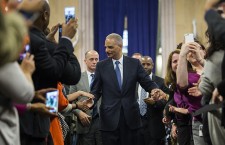 Attorney General Eric Holder Says Goodbye to Employees as He Departs The Justice Department