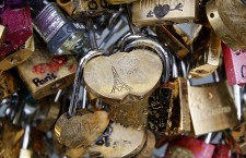 Love padlocks on Pont des Arts