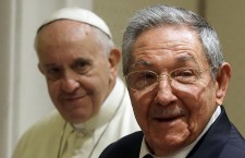 Pope Francis meets Cuban President Raul Castro at the Vatican