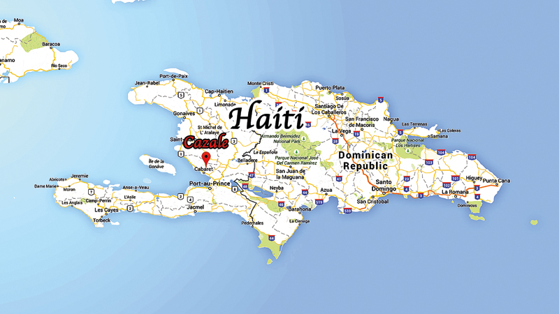 Cazale, niewielkie miasteczko na Haiti, z polskimi korzeniami fot.Google Map
