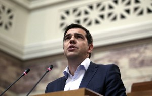 Premier Grecji Aleksis Cipras fot. Simela Pantzarti/EPA