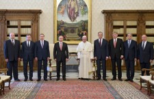 Russian President Vladimir Putin received by Pope Francis