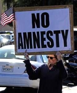 Nie dla amnestii podczas demonstracji w Las Vegas fot.Michael Nelson/EPA 