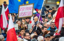 Pro and anti government demonstrations in Poland