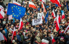 Pro and anti government demonstrations in Poland
