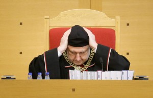 Andrzej Rzepliński, prezes Trybunału Konstytucyjnego fot.Paweł Supernak/EPA