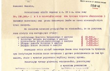 List z 20 lipca 1916 r. wyszczególnia wkład finansowy organizacji polonijnych w niesienie pomocy potrzebującym w Polsce