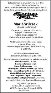 MariaWilczek Obit