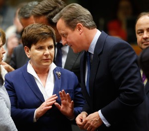 Beata Szydło i David Cameron fot.Olivier Hoslet/EPA