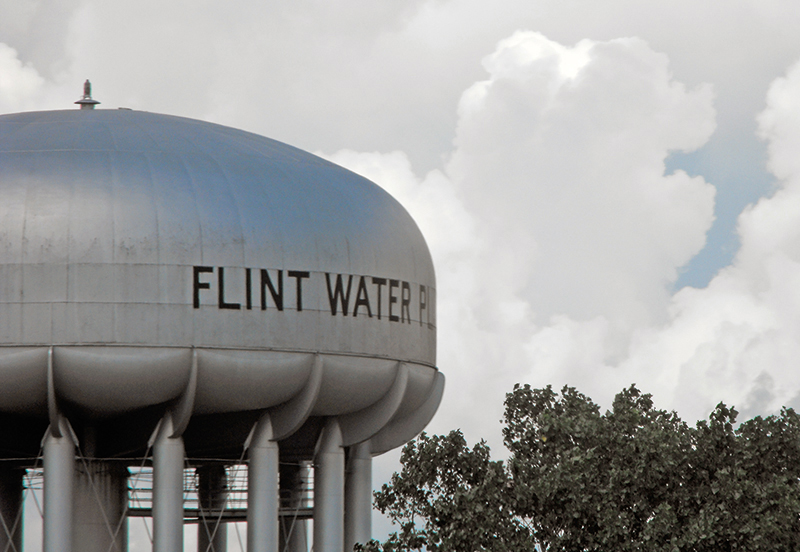 Wieża ciśnień w Flint w stanie Michigan fot.Ben Gordon/Flickr 