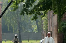 Pope Francis visits the former Nazi German concentration camp KL Auschwitz I