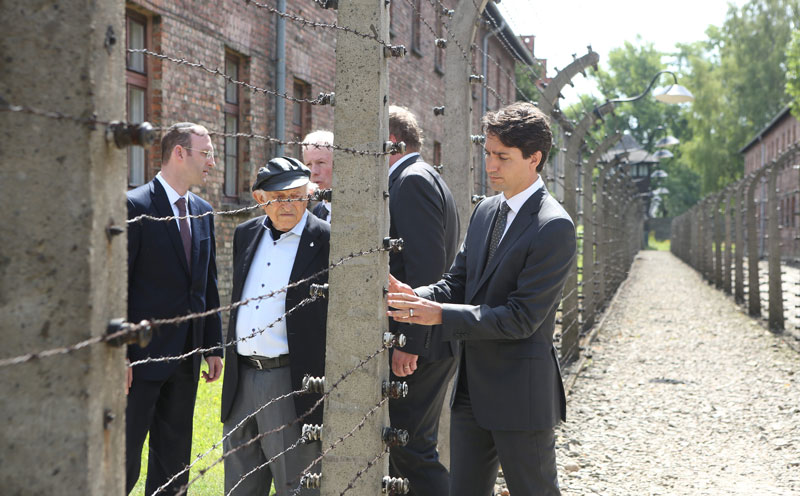 Premier Kanady Justin Trudeau w Aushwitz fot. Stanisław Rozpędzik/RPA 