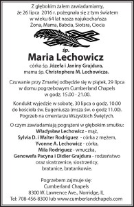 Lechowicz-Maria-Obit