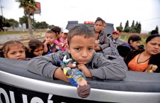 Migrants pass by city of Saltillo