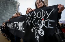 Polish protesters during the nationwide women strike