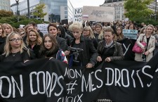 Polish protesters during the nationwide women strike