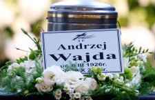 Urn with ashes of film director Andrzej Wajda