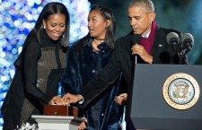 US President Barack Obama attends the National Christmas Tree Lighting in Washington, DC
