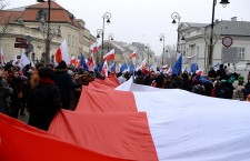 A demonstration organised by Polish Committee for the Defence of Democracy in Warsaw
