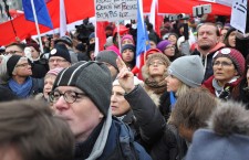 A demonstration organized by Polish Committee for the Defence of Democracy in Warsaw