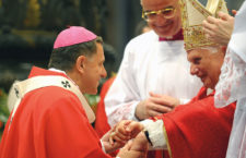 Pope Benedict XVI and Archbishop of Lviv dei Latini (Ukraine) Mieczyslaw Mokrzycki