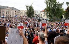 Protest against judicial reform in Warsaw, Warszawa, Poland - 04 Jul 2018