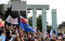 Protest against judicial reform in Warsaw, Warszawa, Poland - 04 Jul 2018
