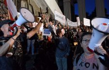Protest against judicial reform in Warsaw, Warszawa, Poland - 03 Jul 2018