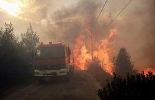 Wildfire in Penteli Mountain in Athens, Greece Greece - 23 Jul 2018