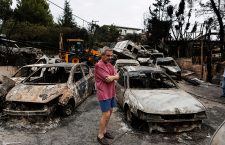 Wildfire in Penteli Mountain in Athens, Greece - 24 Jul 2018